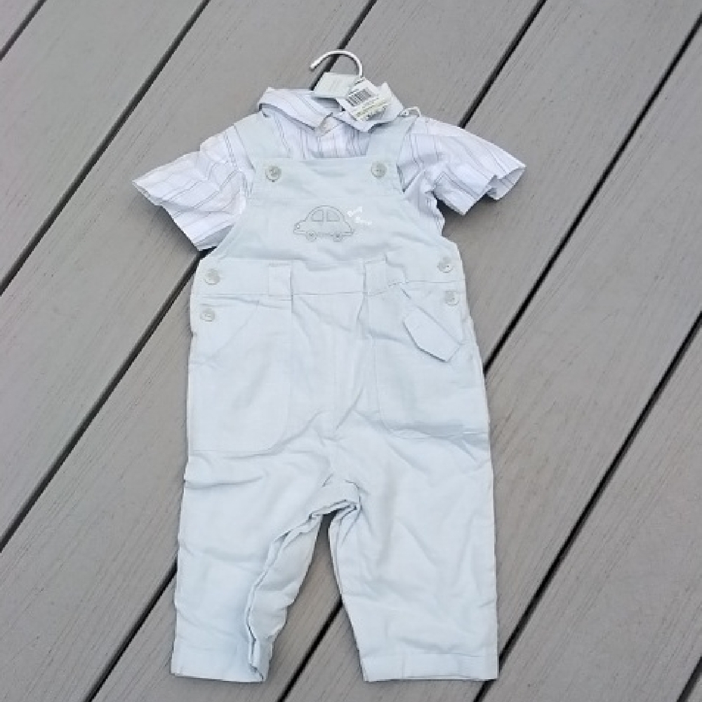 First Impressions Light Blue Kids Overalls